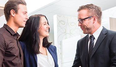 couple meeting with an advisor